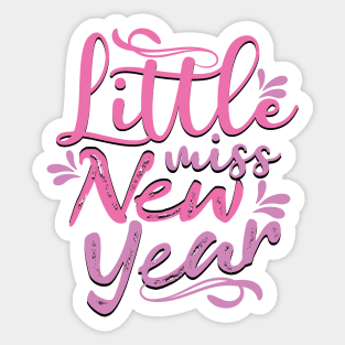 Little Miss New Year Sticker